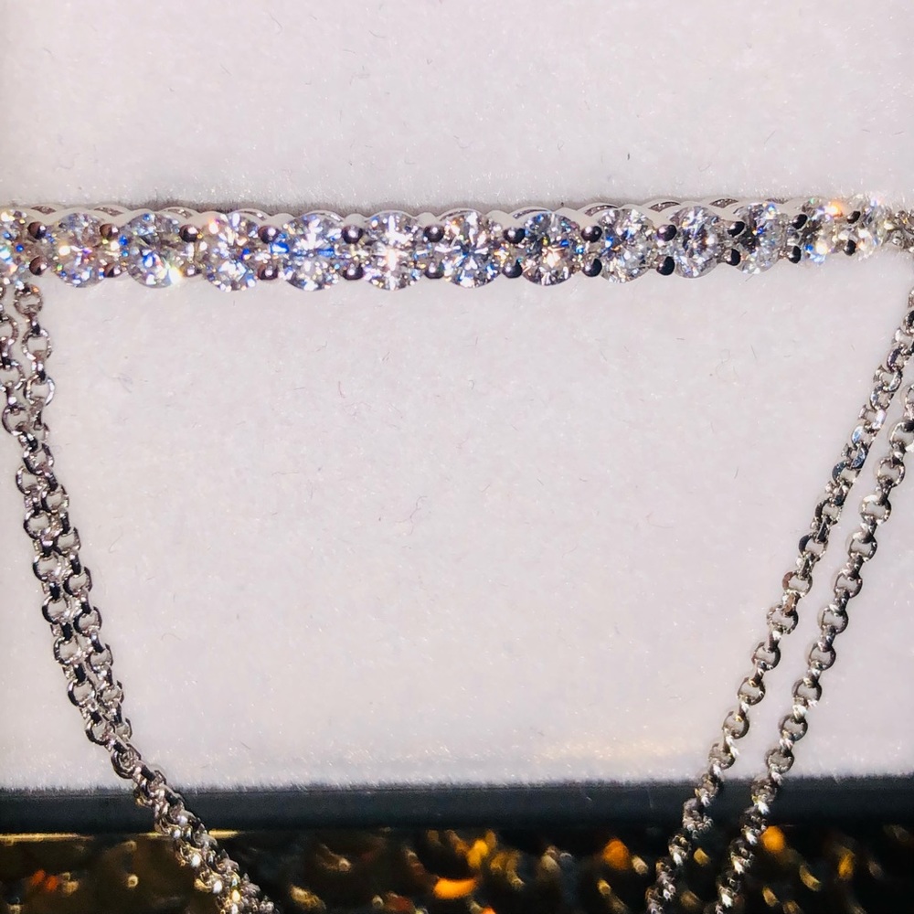 VVS certified 1.30 carat bolo bracelet Moissanite diamond GRA certificate incl. - Picture 5 of 11